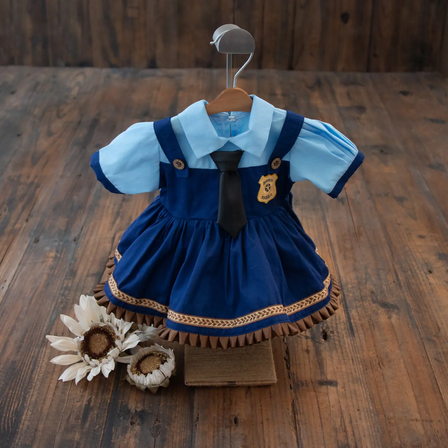 Baby Girl Zootopia Judy Dress Hat Set - Newborn Photography Props - Image 4